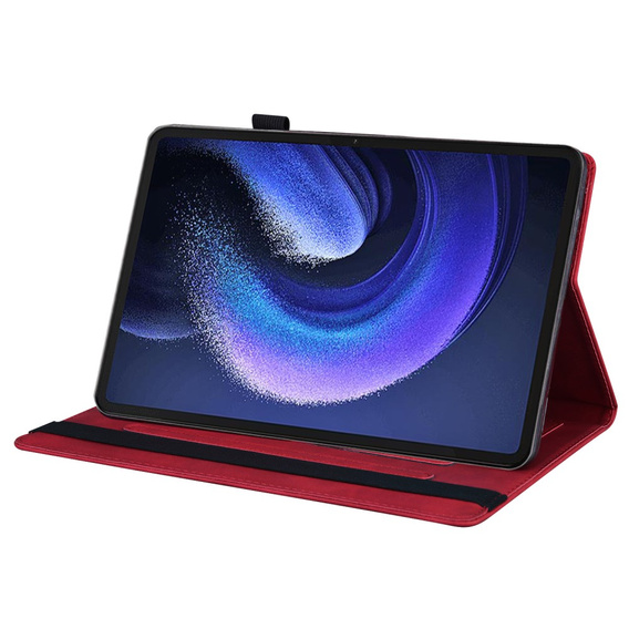 Pouzdro pro Xiaomi Pad 6, Classic, s prostorem pro stylus, červené