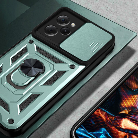 Pouzdro pro Xiaomi Poco X5 Pro 5G, CamShield Slide, zelený