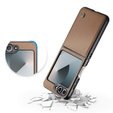 Pouzdro pro Samsung Galaxy Z Flip7 FE / Z Flip6, CASEME Litchi Leather, hnědé