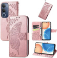 Klopové pouzdro pro Vivo Y19s, Butterfly, růžové rose gold