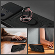Pancéřové pouzdro pro Xiaomi Redmi 15C 4G/LTE, s ochranou fotoaparátu, se stojánkem, černé