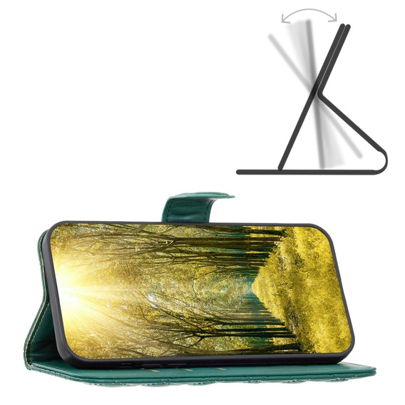 Klopové pouzdro pro Motorola Edge 40 Neo, Wallet, BINFEN COLOR, zelené