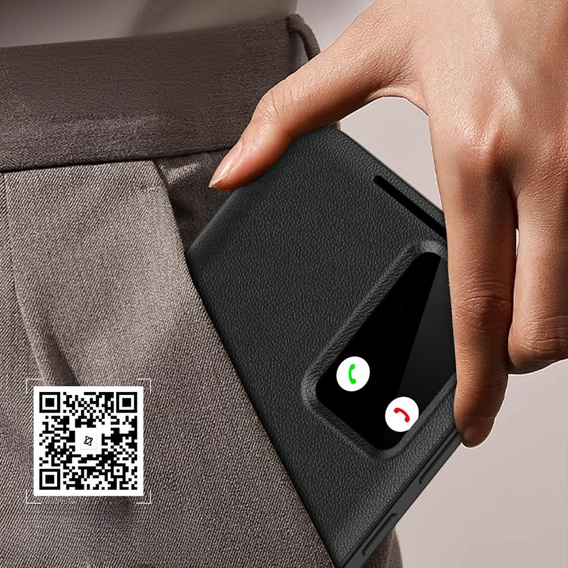 Flipové pouzdro pro Samsung Galaxy S25 Edge, Smart View Wallet, černé