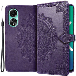 Klopové pouzdro pro Oppo A98 5G, Mandala, fialové