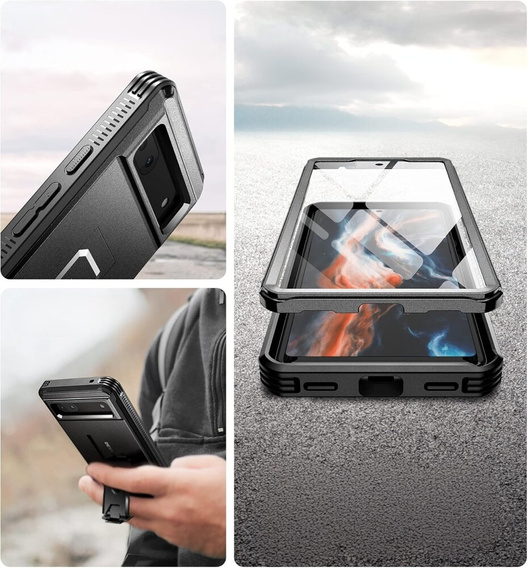 Pancéřové pouzdro pro Google Pixel 6a, Dexnor Full Body, černé