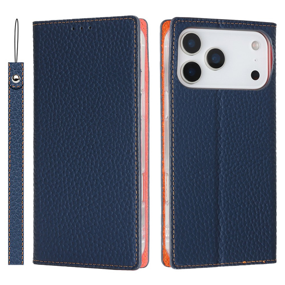 Pouzdro s klopou Litchi Skin Grain pro iPhone 17 Pro Max