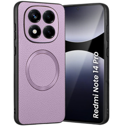 Pouzdro pro Xiaomi Redmi Note 14 Pro 5G, Leather Hybrid MagSafe, fialové