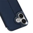 Pouzdro Dux Ducis pro iPhone 17, Skin Pro, s klopou, s přihrádkou na karty, tmavě modré