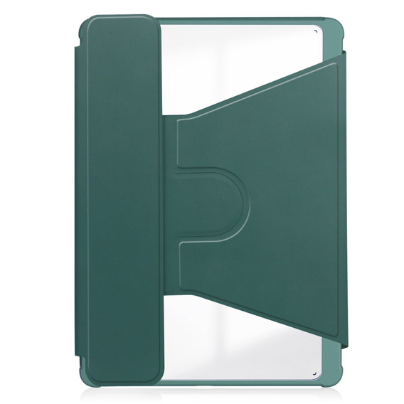 Pouzdro s klávesnicí pro Samsung Galaxy Tab A9+, Rotary 360° Leather, tmavě zelené