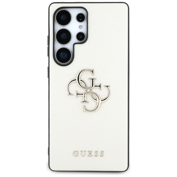 Pouzdro GUESS pro Samsung Galaxy S25 Ultra, 4G Big Metal Logo, béžové