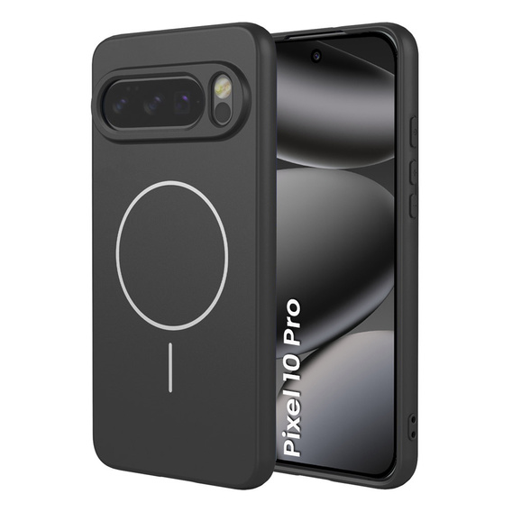 Silikonový obal pro Google Pixel 10 / 10 Pro, pro MagSafe, černý