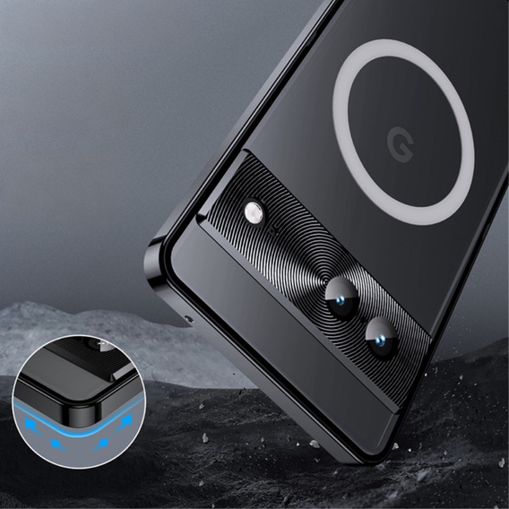 Ochranné pouzdro na fotoaparát pro Google Pixel 8, CamShield MagSafe, transparentní / černé