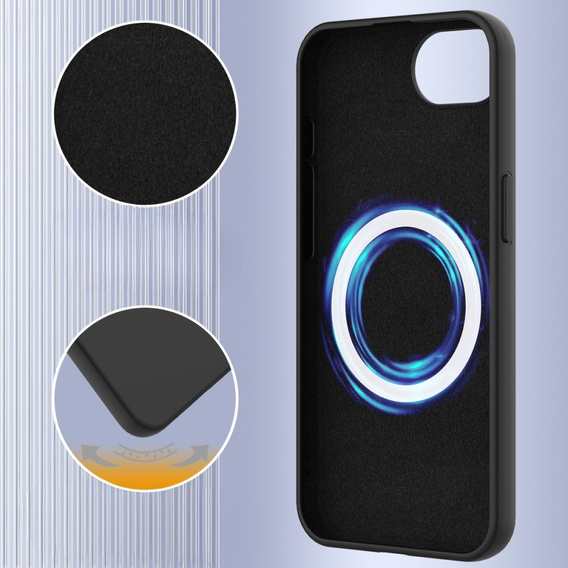 Pouzdro pro iPhone 16e, Silicone MagSafe, černé