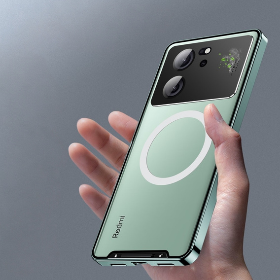 Ochranné pouzdro na fotoaparát pro Xiaomi 13T / 13T Pro, CamShield MagSafe, transparentní / zelené