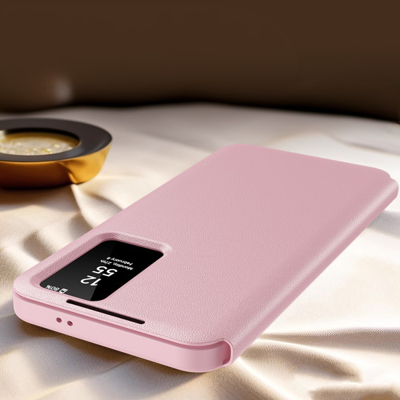 Flipové pouzdro pro Samsung Galaxy S25+ Plus, Smart View Wallet, růžové