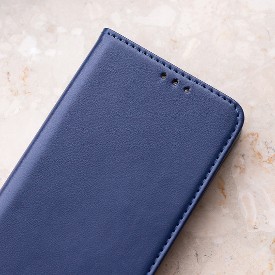 Klopové pouzdro pro Samsung Galaxy A54 5G, Smart Magnetic, námořnicky modré + 9H sklo 