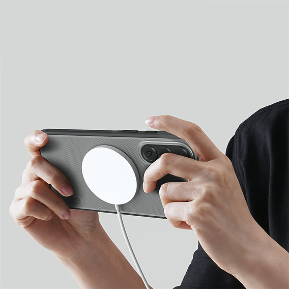 Pouzdro NILLKIN Frosted Shield Pro MagSafe pro Samsung Galaxy A57 5G, průhledné / černé