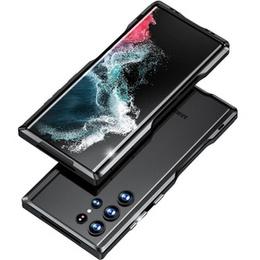 Pouzdro LUPHIE pro Samsung Galaxy S22 Ultra, Armor Bumper, černé