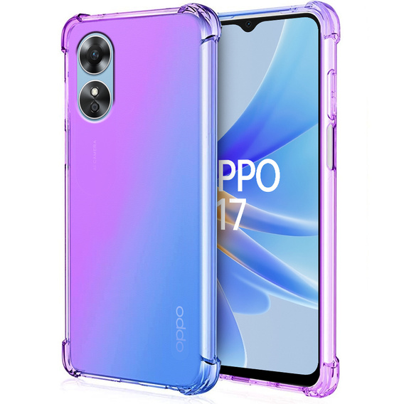 Pouzdro pro Oppo A17, Gradient Dropproof, Fialová / modrá