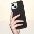 Pouzdro pro iPhone 15, Carbon Fiber MagSafe, černá / modrá