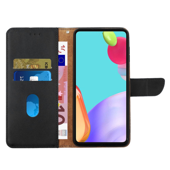Flipové pouzdro Split Leather Wallet pro Samsung Galaxy A35 5G, Split Leather Wallet, černé