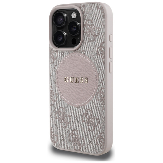 Pouzdro Guess 4G Circle s klasickým logem, pro MagSafe pro iPhone 16 Pro Max