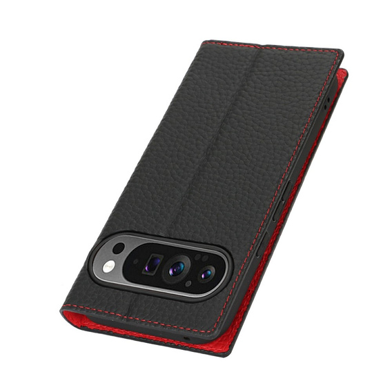 Klopové pouzdro pro Google Pixel 10 / 10 Pro, kůže Litchi Grain, černé