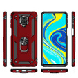 Pancéřové pouzdro pro Xiaomi Redmi Note 9S / 9 Pro, Nox Case Ring, červené