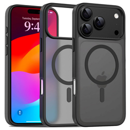 Matné pouzdro pro iPhone 17 Pro Max, pro MagSafe, průsvitné černé