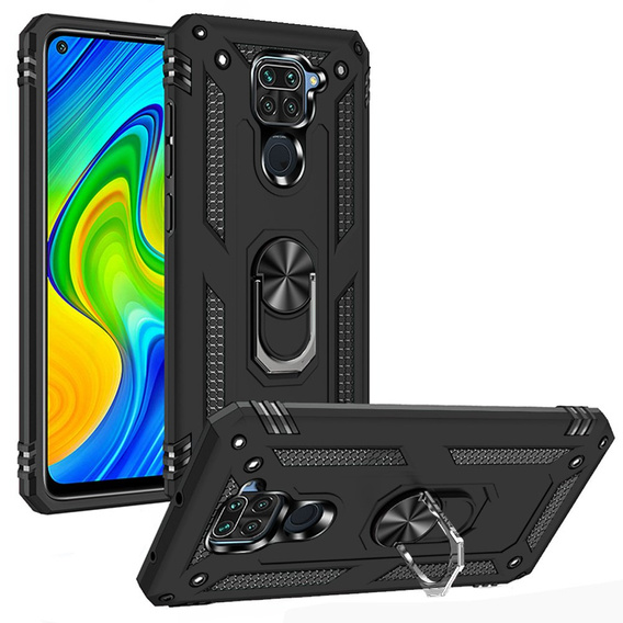Pancéřové pouzdro pro Xiaomi Redmi Note 9, Nox Case Ring, černé