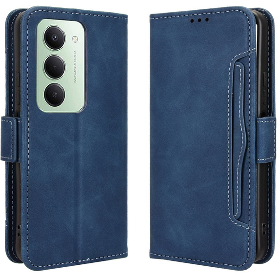 Klopové pouzdro pro Xiaomi Redmi 15 5G / 4G, slot na karty, peněženka, tmavě modré