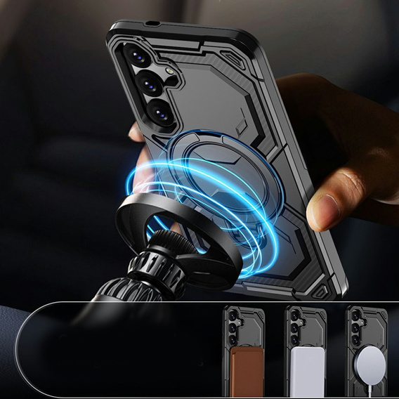 Magnetické pouzdro s podstavcem pro Samsung Galaxy A57 5G, černé