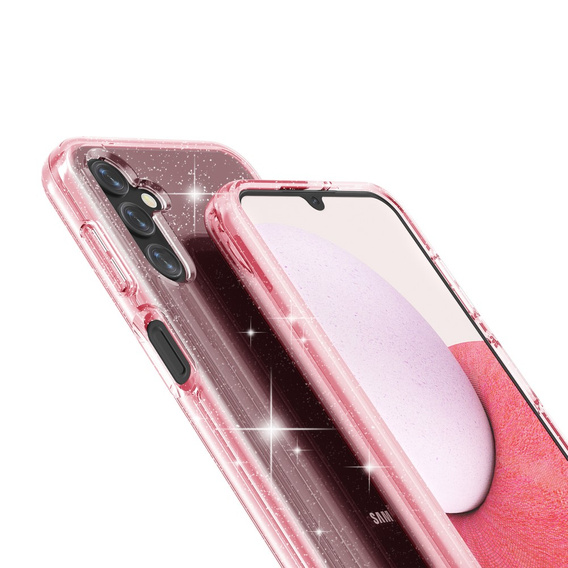 Pouzdro pro Samsung Galaxy A14 4G/5G, Glittery Powder, růžové