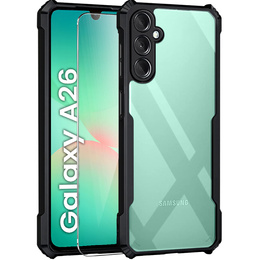 Pouzdro pro Samsung Galaxy A26, AntiDrop Hybrid, černé + tvrzené sklo 9H