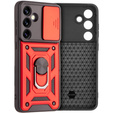 Pouzdro pro Samsung Galaxy S24 FE, CamShield Slide, červené