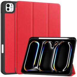 Pouzdro pro iPad Pro 11" 2024 (5 gen.), Smartcase s prostorem pro stylus, červené