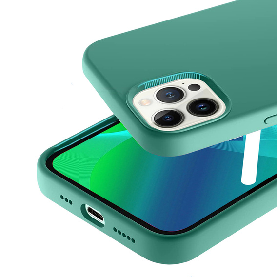 Pouzdro pro iPhone 14 Plus, Silicone Lite, zelené