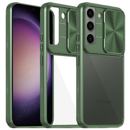 Pouzdro pro Samsung Galaxy S23 Plus, Slide Camera, zelené