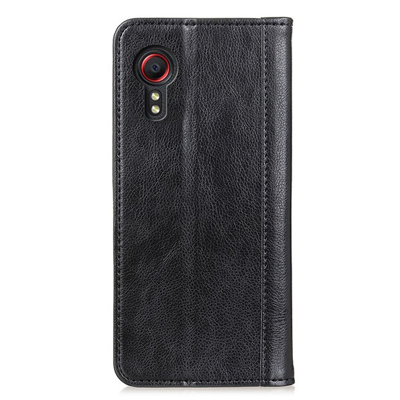 Pouzdro pro Samsung Galaxy Xcover 7, Wallet Litchi Leather, černé