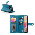 Klopové pouzdro pro Samsung Galaxy A56 5G, Wallet Zipper Pocket, modré