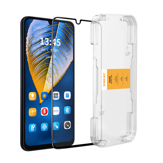 ENKAY Tvrzené sklo pro Xiaomi Redmi 14C / Xiaomi Poco C75, černé