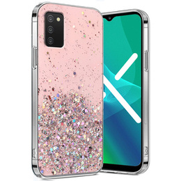 Pouzdro pro Samsung Galaxy A03s, Glittery, růžové
