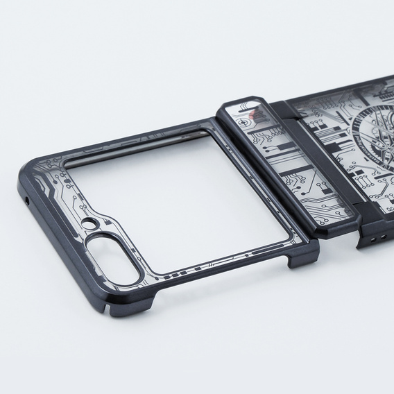 Pouzdro pro Samsung Galaxy Z Flip 5 5G, Mechanical Legend, černé