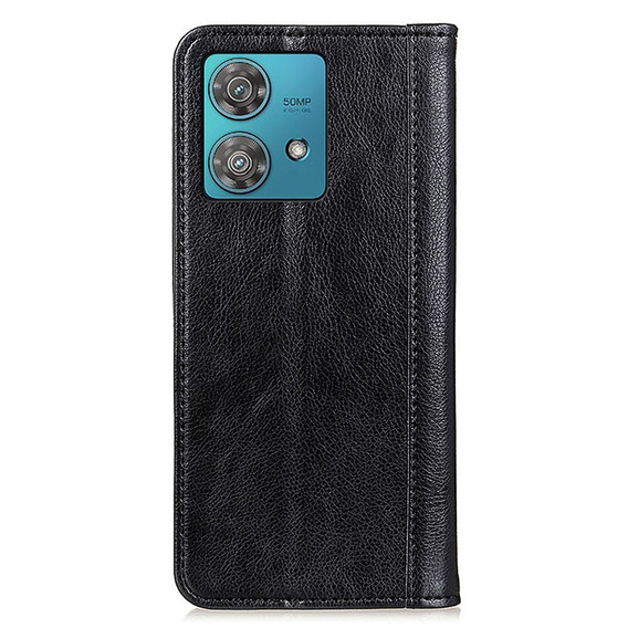 Pouzdro pro Motorola Moto G84 5G, Wallet Litchi Leather, černé