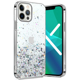 Pouzdro pro iPhone 13 Pro Max, Glittery, průhledné
