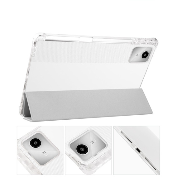 Pouzdro pro Lenovo Tab M11, Smartcase Hybrid, se slotem na stylus, šedé