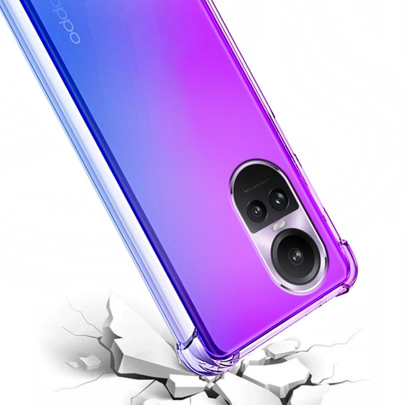 Pouzdro pro Oppo Reno 10 / 10 Pro, Gradient Dropproof, Fialová / modrá