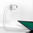 Baseus GaN2 Lite 65 W USB-C + USB-A síťová nabíječka, bílá (EU)