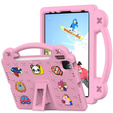 Dětské pouzdro pro iPad Air 10.9" 2022/2020 (5/4 gen.) / Pro 11" 2022/2021/2020 (4/3/2 gen.), Cute Patterns, se stojánkem, růžové