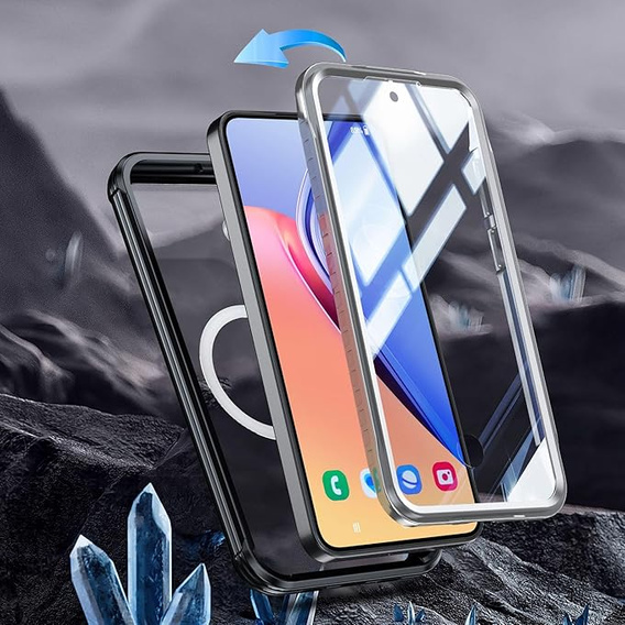 Pouzdro pro Samsung Galaxy S24+ Plus, Shockproof, s fólií na displej, pro MagSafe, černé